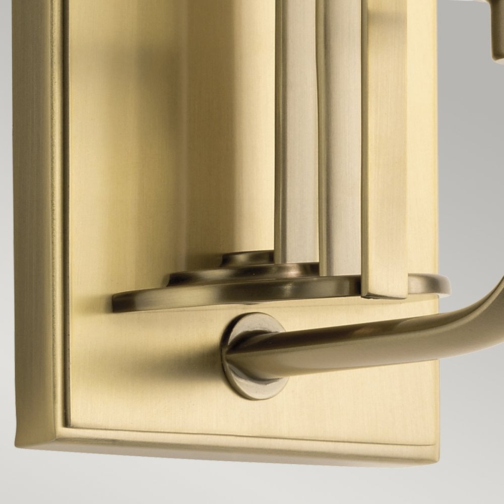 Kimrose Art Deco Single Wall Light In Brushed Natural Brass Finish QN-KIMROSE1-BNB