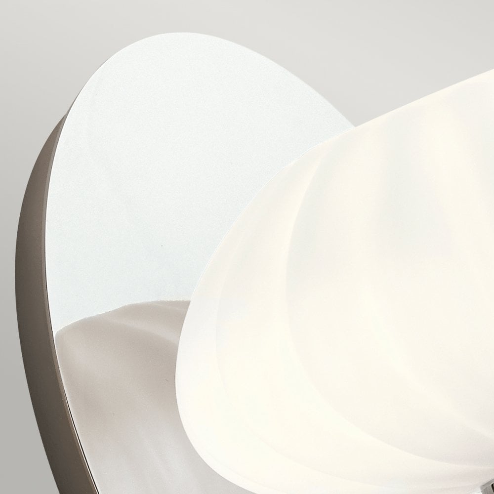 Pim Modern Single Wall Light In Polished Chrome With Opal Glass IP44 QN-PIM1-PC