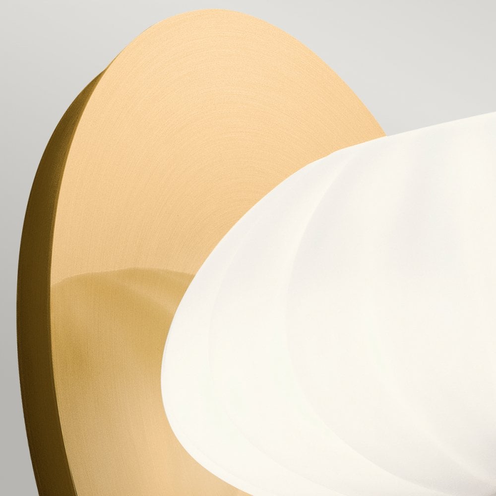 Pim Modern Single Wall Light In Fox Gold With Opal Glass IP44 QN-PIM1-FXG