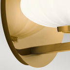 Pim Modern Single Wall Light In Fox Gold With Opal Glass IP44 QN-PIM1-FXG