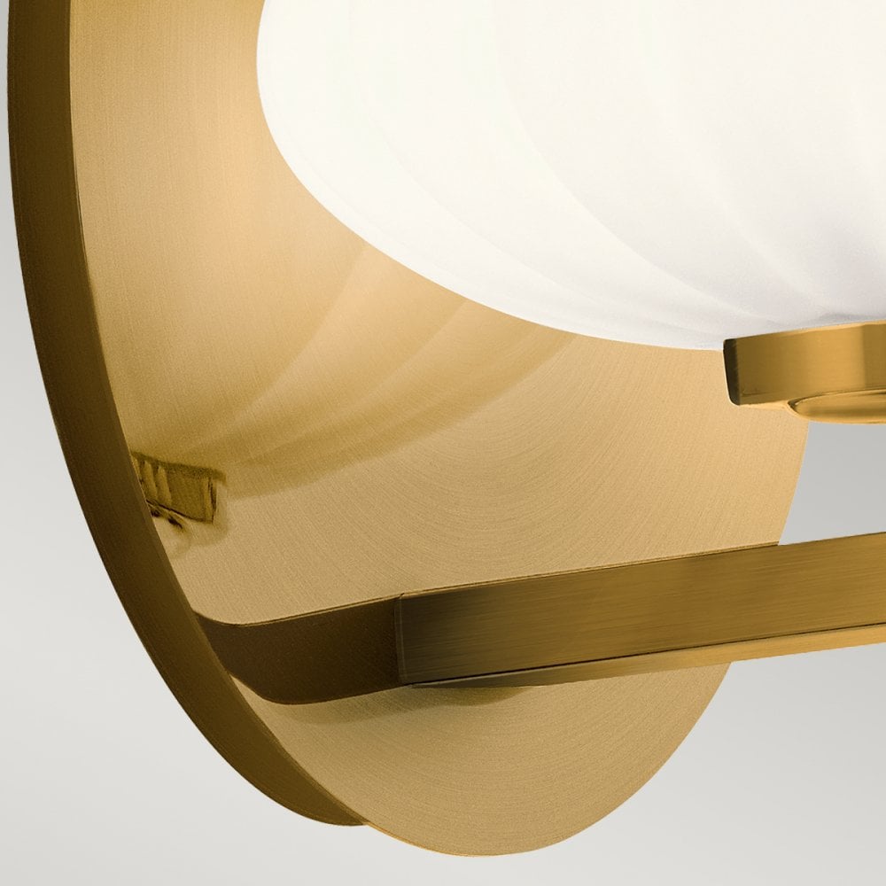Pim Modern Single Wall Light In Fox Gold With Opal Glass IP44 QN-PIM1-FXG