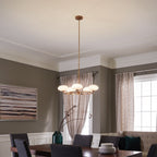 Pim Modern 5 Light Ceiling Chandelier In Fox Gold With Opal Glass IP44 QN-PIM5-FXG