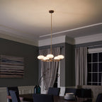 Pim Modern 5 Light Ceiling Chandelier In Fox Gold With Opal Glass IP44 QN-PIM5-FXG