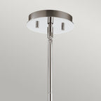 Pim Modern 5 Light Ceiling Chandelier In Polished Chrome With Opal Glass IP44 QN-PIM5-PC