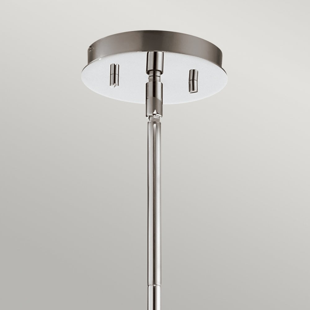 Pim Modern 5 Light Ceiling Chandelier In Polished Chrome With Opal Glass IP44 QN-PIM5-PC
