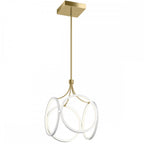 Ciri Modern LED Ceiling Pendant Light In White And Champagne Gold Finish QN-CIRI-P-WH