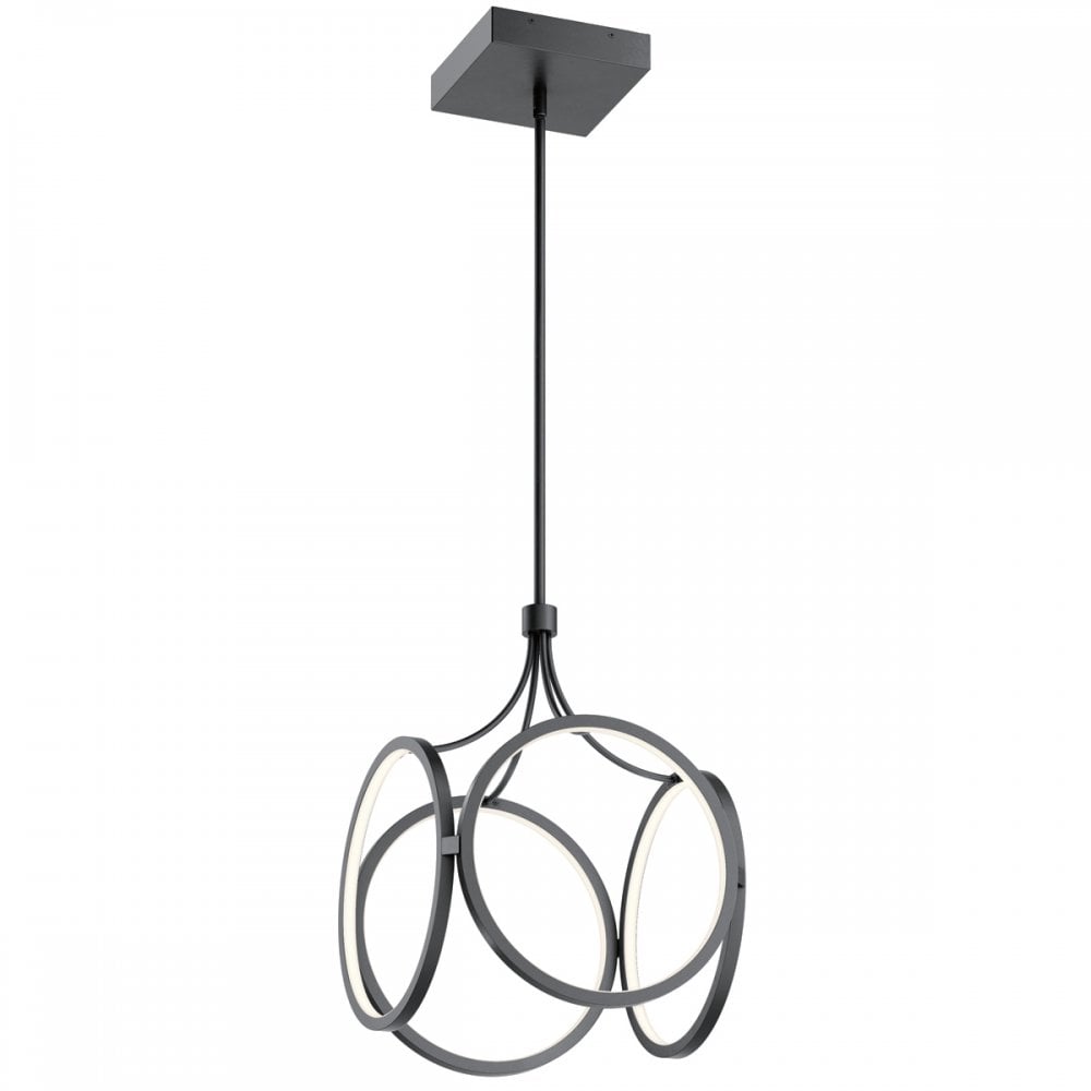 Ciri Modern LED Ceiling Pendant Light In Matte Black Finish QN-CIRI-P-MBK