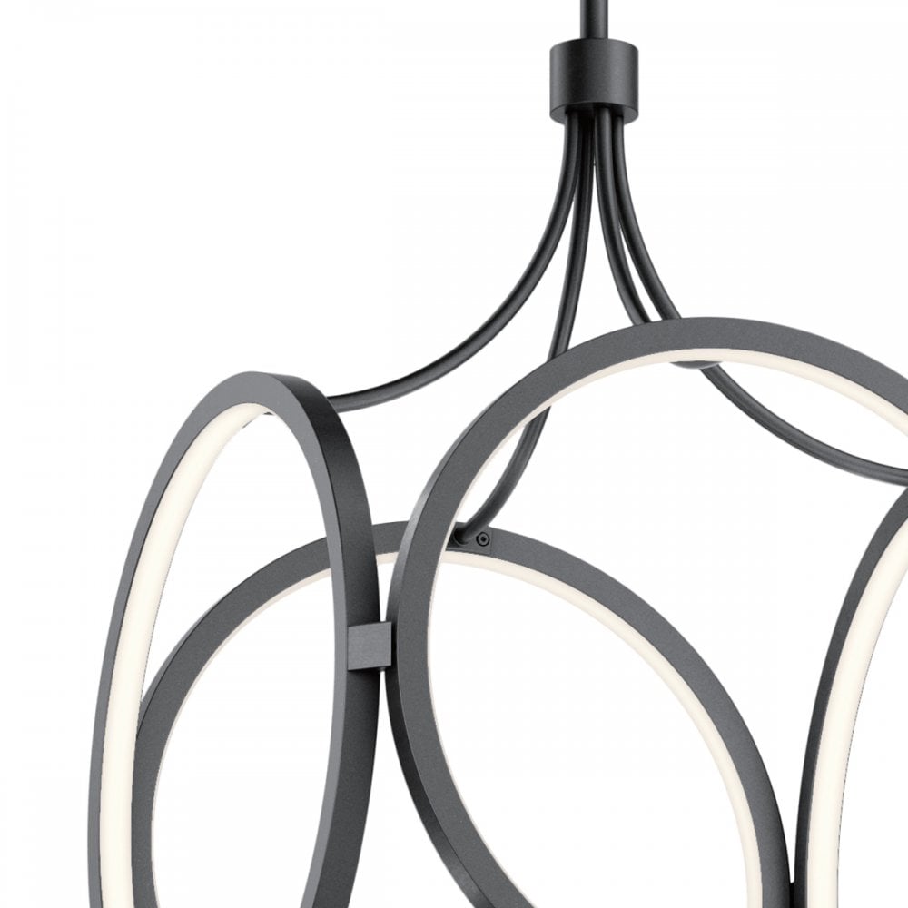 Ciri Modern LED Ceiling Pendant Light In Matte Black Finish QN-CIRI-P-MBK