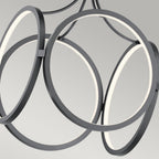 Ciri Modern LED Ceiling Pendant Light In Matte Black Finish QN-CIRI-P-MBK