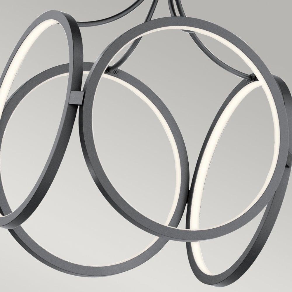 Ciri Modern LED Ceiling Pendant Light In Matte Black Finish QN-CIRI-P-MBK