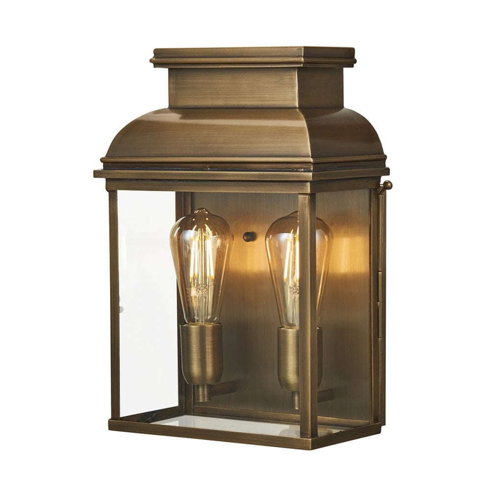 Old Bailey Outdoor Wall Lantern In Aged Brass Finish OLD BAILEY/L BR