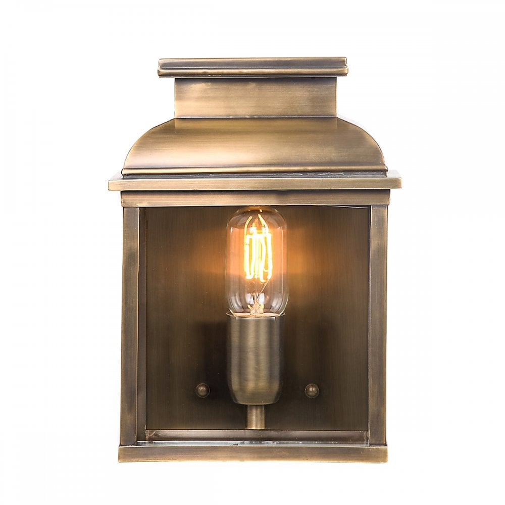 Old Bailey Solid Brass Outdoor Lantern, Antique Brass