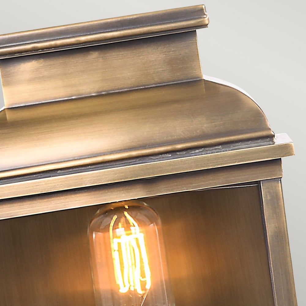 Old Bailey Solid Brass Outdoor Lantern, Antique Brass