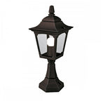 Chapel Outdoor Mini Pedestal Lantern In Black Finish IP44 CPM4 BLACK