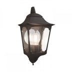 Chapel Outdoor Half Wall Lantern In Black Finish IP44 CP7/2 BLACK