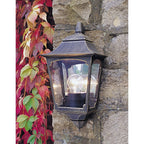 Chapel Outdoor Half Wall Lantern In Black Finish IP44 CP7/2 BLACK