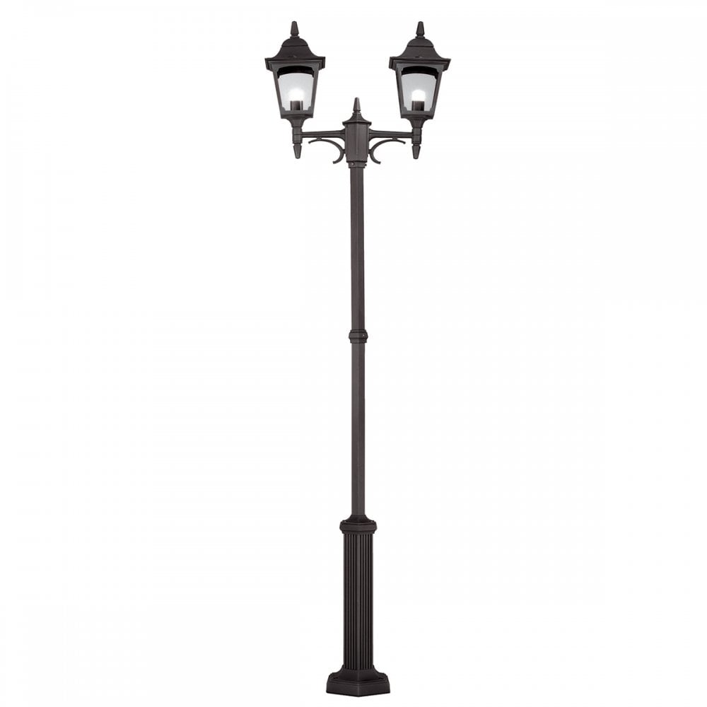 Chapel Classic Outdoor 2 Light Post Lantern In Black Finish IP44 CP8 BLACK