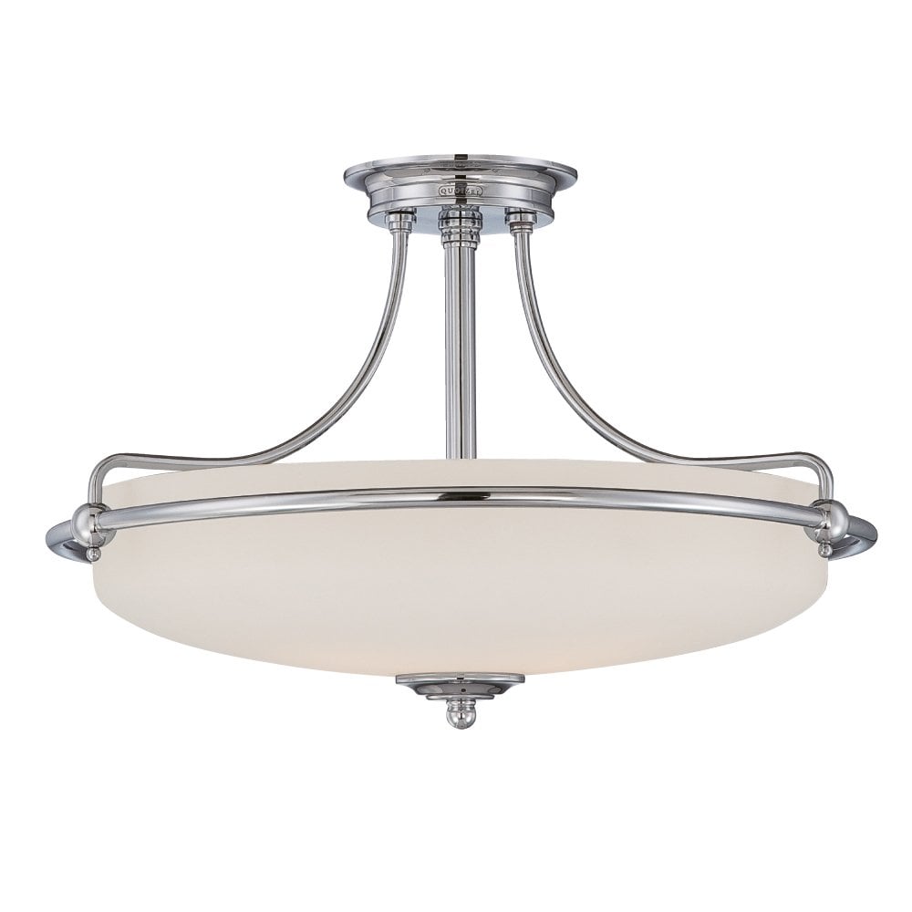 Griffin 4 Light Semi Flush Ceiling Fitting In Polished Chrome Finish QZ/GRIFFIN/SFM C