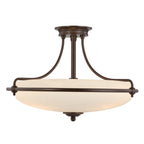 Griffin 4 Light Semi Flush Ceiling Fitting In Palladian Bronze Finish QZ/GRIFFIN/SFMPN