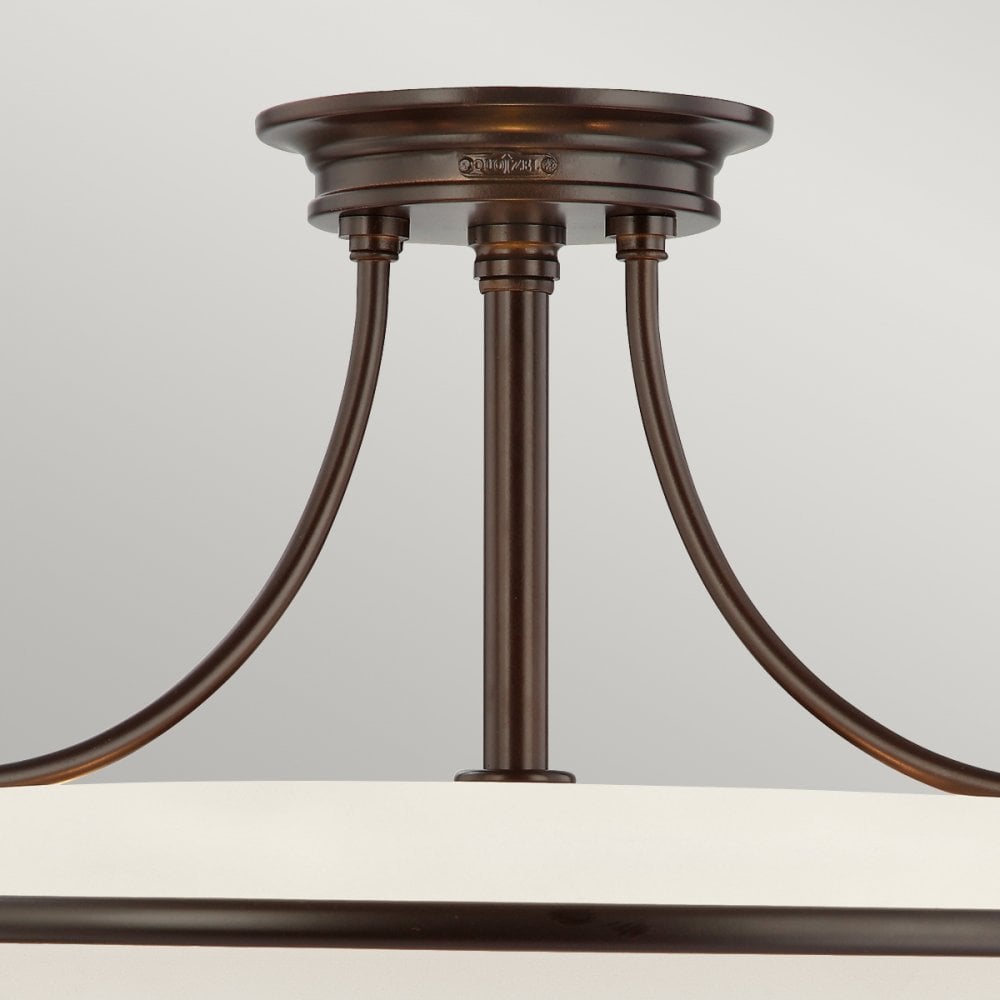 Griffin 4 Light Semi Flush Ceiling Fitting In Palladian Bronze Finish QZ/GRIFFIN/SFMPN