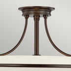 Griffin 4 Light Semi Flush Ceiling Fitting In Palladian Bronze Finish QZ/GRIFFIN/SFMPN