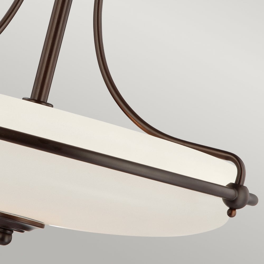 Griffin 4 Light Semi Flush Ceiling Fitting In Palladian Bronze Finish QZ/GRIFFIN/SFMPN