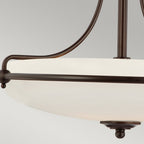 Griffin 4 Light Semi Flush Ceiling Fitting In Palladian Bronze Finish QZ/GRIFFIN/SFMPN