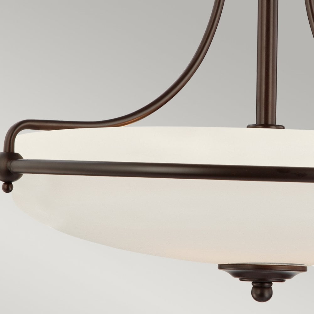 Griffin 4 Light Semi Flush Ceiling Fitting In Palladian Bronze Finish QZ/GRIFFIN/SFMPN