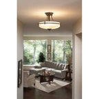 Griffin 4 Light Semi Flush Ceiling Fitting In Palladian Bronze Finish QZ/GRIFFIN/SFMPN
