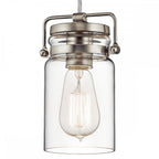 Brinley Mini Ceiling Pendant Light In Brushed Nickel Finish KL-BRINLEY-MP-NI