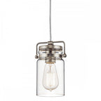 Brinley Mini Ceiling Pendant Light In Brushed Nickel Finish KL-BRINLEY-MP-NI