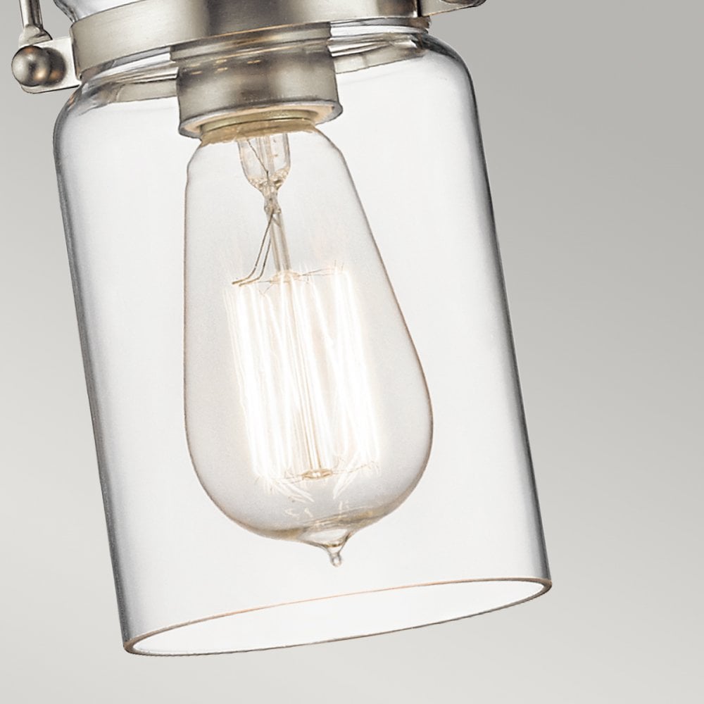 Brinley Mini Ceiling Pendant Light In Brushed Nickel Finish KL-BRINLEY-MP-NI