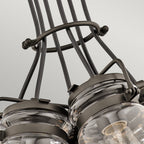 Brinley 6 Light Bronze Vintage Cluster Ceiling Pendant Light KL-BRINLEY6-OZ