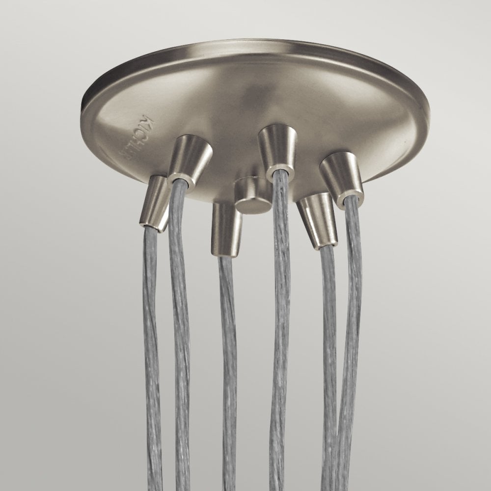 Brinley 6 Light Ceiling Pendant Fitting In Brushed Nickel Finish KL-BRINLEY6-NI