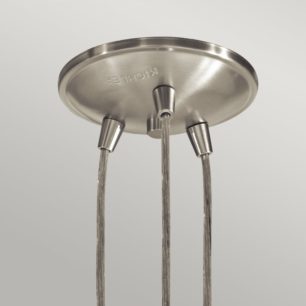 Brinley 3 Light Ceiling Pendant Fitting In Brushed Nickel Finish KL-BRINLEY3-NI