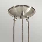 Brinley 3 Light Ceiling Pendant Fitting In Brushed Nickel Finish KL-BRINLEY3-NI