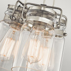 Brinley 3 Light Ceiling Pendant Fitting In Brushed Nickel Finish KL-BRINLEY3-NI
