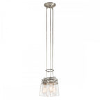 Brinley 3 Light Ceiling Pendant Fitting In Brushed Nickel Finish KL-BRINLEY3-NI