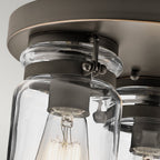 Brinley 3 Light Flush Ceiling Fitting In Olde Bronze Finish KL-BRINLEY-F-OZ