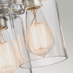 Brinley 3 Light Flush Ceiling Fitting In Brushed Nickel Finish KL-BRINLEY-F-NI