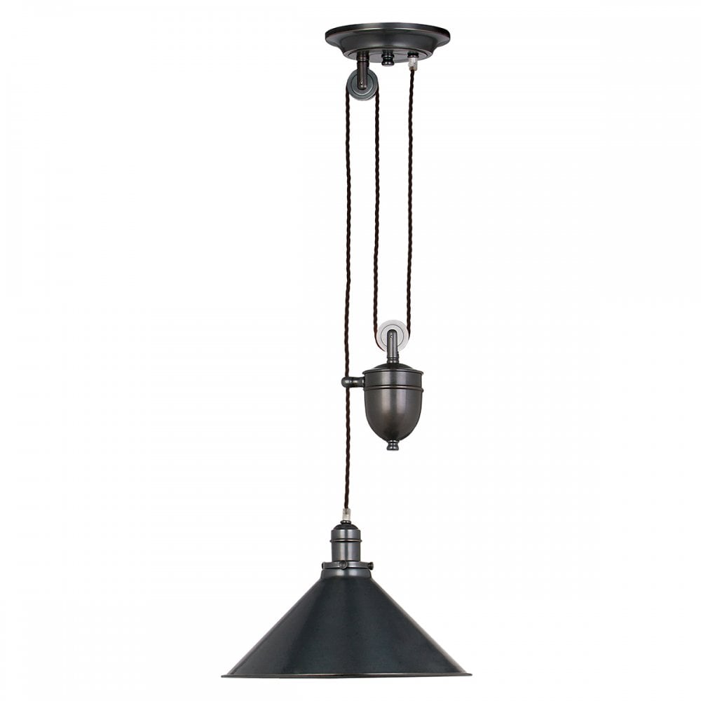 PV-P-OB French style rise and fall ceiling pendant in Bronze