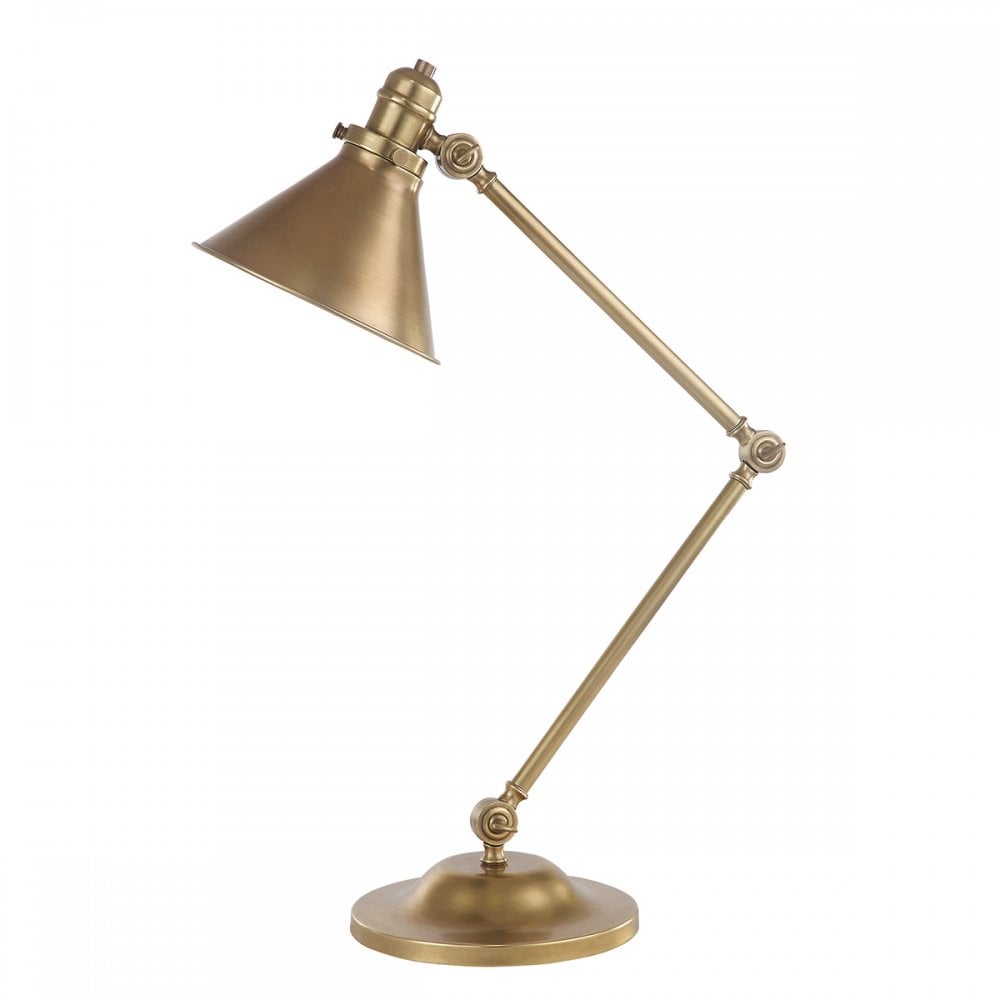 Provence French Style Table Lamp in Aged Brass PV-TL-AB