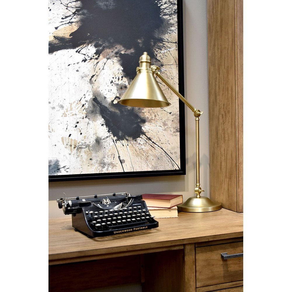 Provence French Style Table Lamp in Aged Brass PV-TL-AB