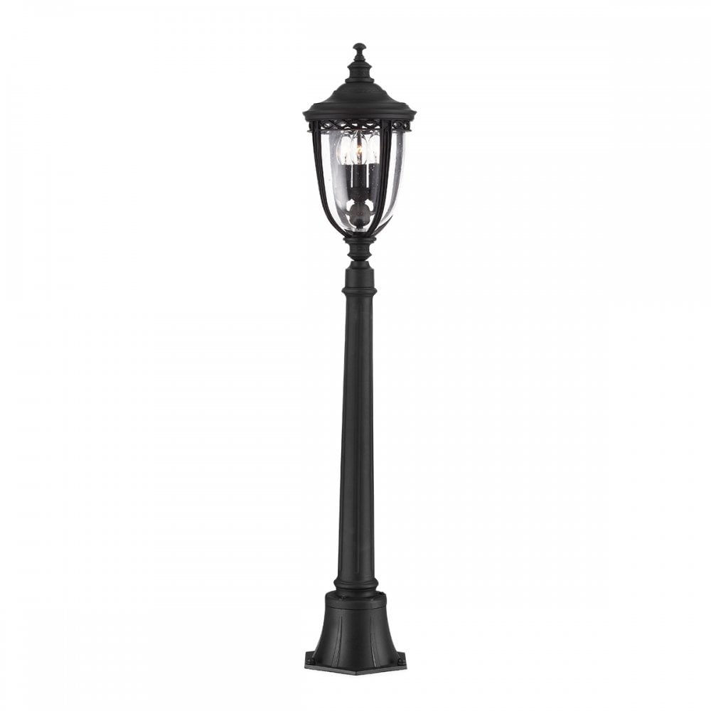 English Bridle Outdoor Medium Bollard Lantern In Black Finish FE-EB4-M-BLK