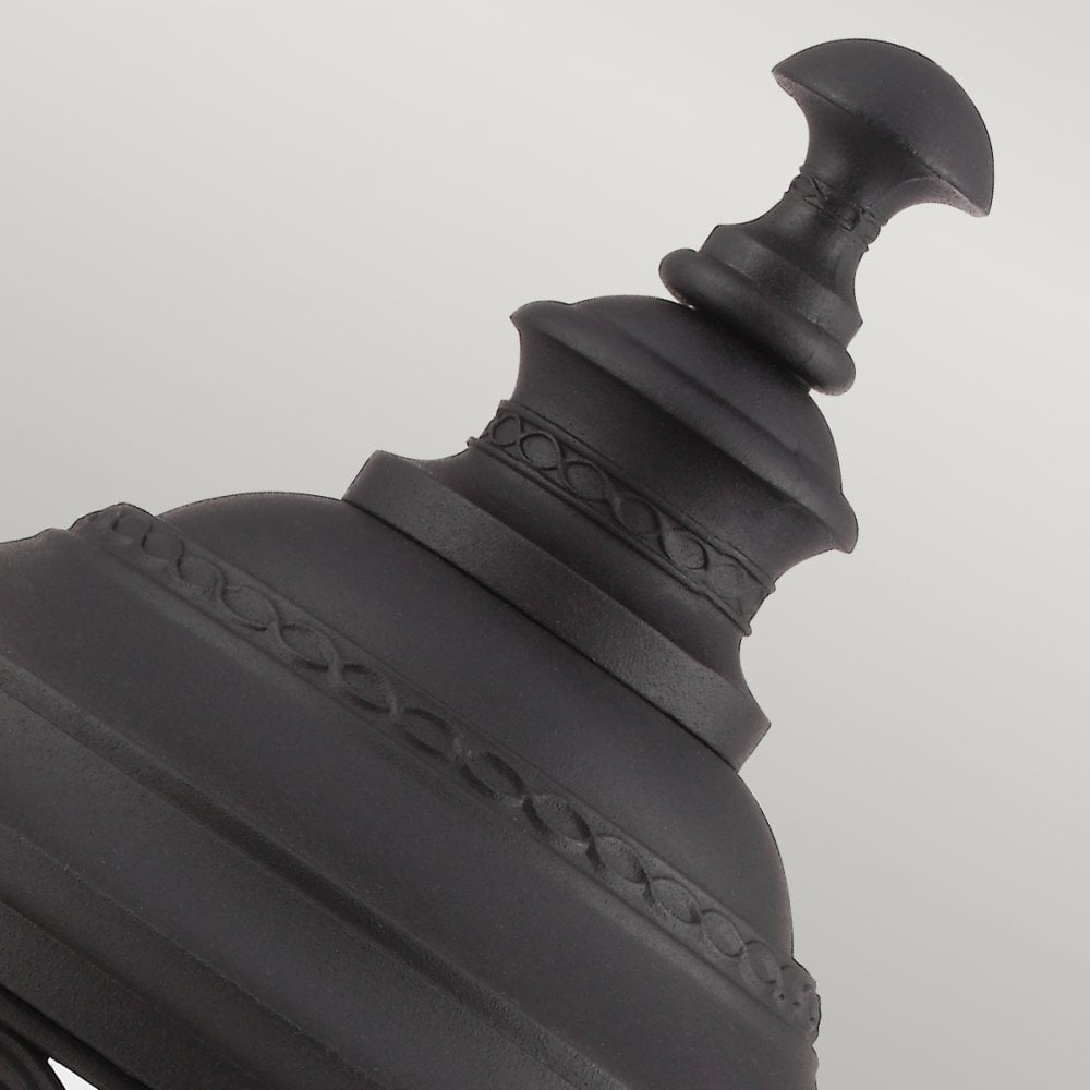 English Bridle Outdoor Large Pedestal Lantern In Black Finish FE-EB3-L-BLK