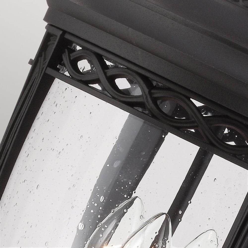 English Bridle Outdoor Large Pedestal Lantern In Black Finish FE-EB3-L-BLK