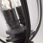 English Bridle Outdoor Large Pedestal Lantern In Black Finish FE-EB3-L-BLK