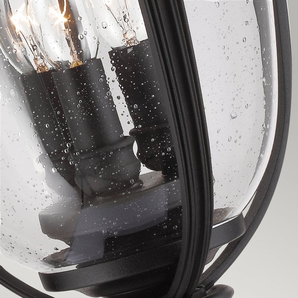 English Bridle Outdoor Large Pedestal Lantern In Black Finish FE-EB3-L-BLK