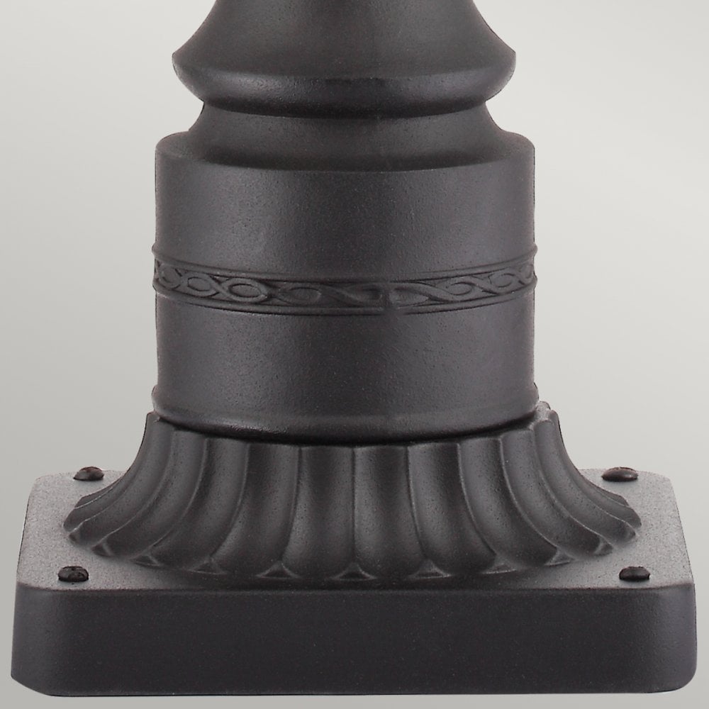 English Bridle Outdoor Large Pedestal Lantern In Black Finish FE-EB3-L-BLK