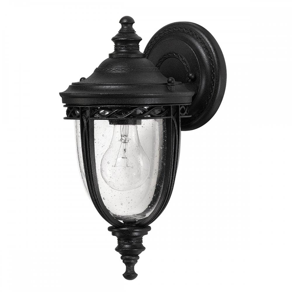 English Bridle Outdoor Small Wall Lantern In Black Finish FE-EB2-S-BLK